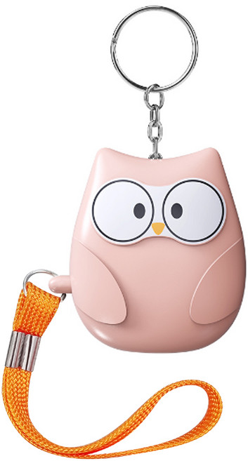 로모주 부엉이 호신용 경보기 여성 미니 호신용품, 1개, 핑크 Pink