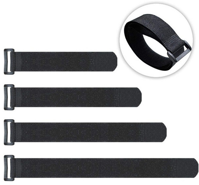 니즈웰 탄탄고정 다용도 찍찍이 벨크로 스트랩, 8개, 블랙 100cm