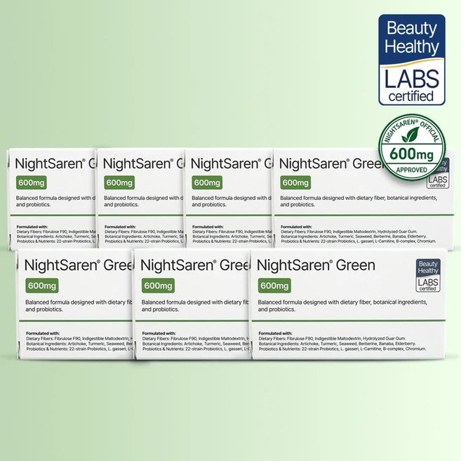 NightSaren® 나잇사렌 그린 정 600mg 3세대 모방단식제 프랑스 수입 원료, 7박스, 60정 - 쿠팡