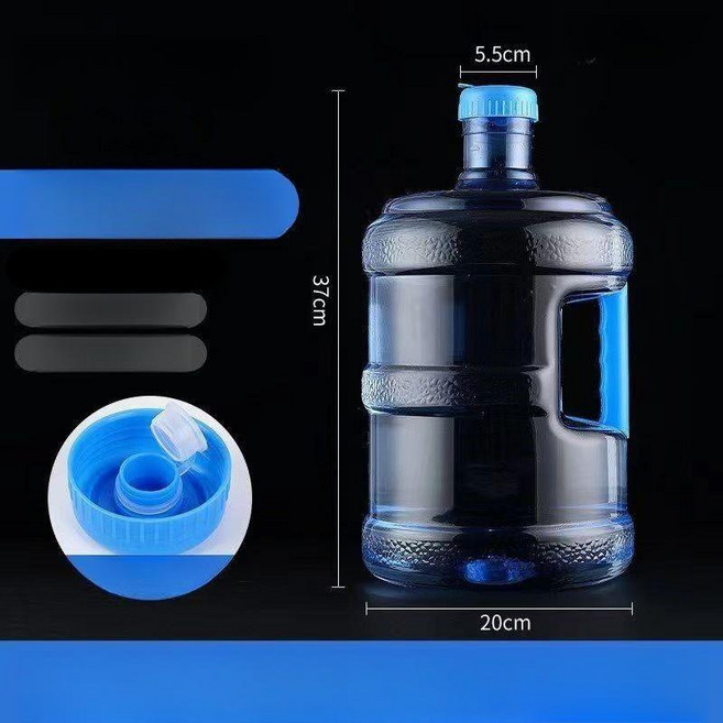 냉온수기 전용 가정용 얇은 생수통 정수기 pet 5l 생수 생수정수기 침실 사무실 샴페인, 7.5L 손잡이 포함, 기본 색상