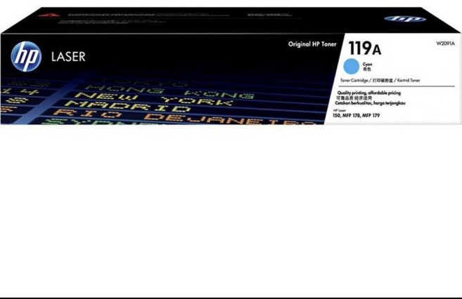 HP 119A W2090A W2091A W2092A W2093A 原廠彩色碳粉匣, 紅+藍+黃, 1個