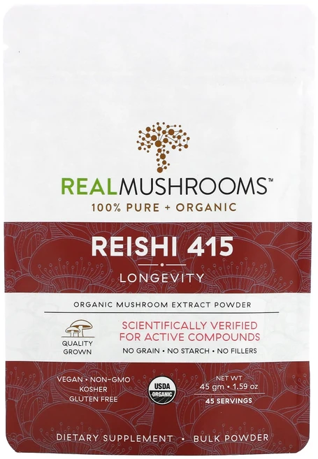 리얼머쉬룸스 영지버섯 415 버섯 추출물 분말 45g(1.59oz), 1개, 45g - 쿠팡