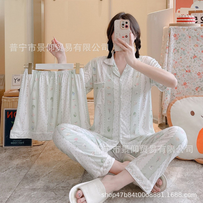簡約休閒睡衣套裝 可外穿家居服