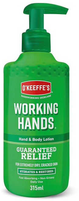 오키프의 워킹 핸드 앤 바디 로션 315ml 민감성 피부에 적합 건조하고 갈라진 수분 공급 복원 및 완화 빠르게 흡수되고 기름지지 않으며 일상적으로 사용하기에