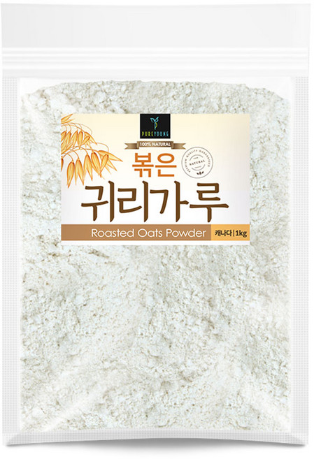 퓨어영 볶은 귀리가루 1kg 오트밀 귀리우유 쉐이크, 1개