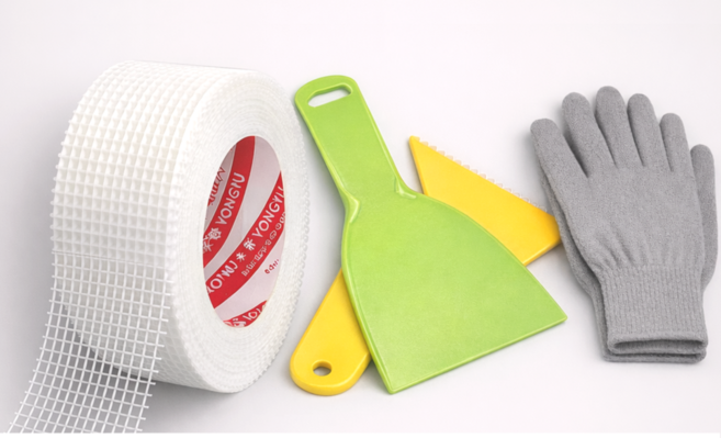 크랙 망사테이프 조인트 메쉬 퍼티용 벽보수 테이프 보수세트, 1개