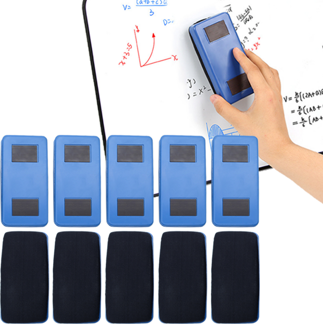 에코로버 화이트보드 자석 지우개 흑칠판 겸용, 10개, 블루