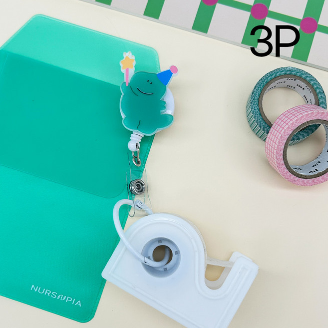 널스포켓 테이프커터기 소프트 동물친구들 테이프걸이 모음, 1개, 민트공룡모음