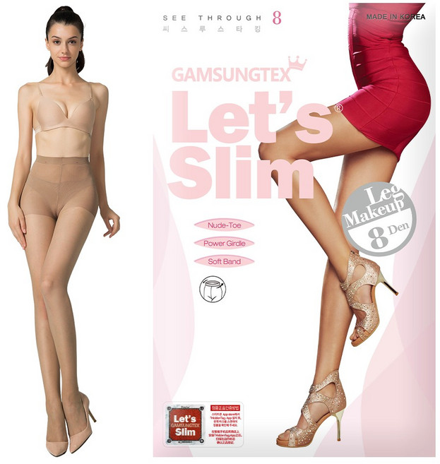 렛츠슬림 8D 잡티보정 시스루 누드토 힙업 팬티스타킹
