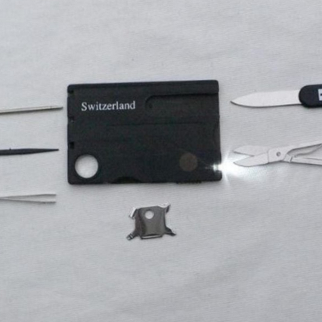 휴대용 카드 멀티툴 다용도 포켓용 나이프 캠핑용 카드 도구 초소형 서바이벌 드라이버 이쑤시개 카드형자, 카드칼(BL02638)