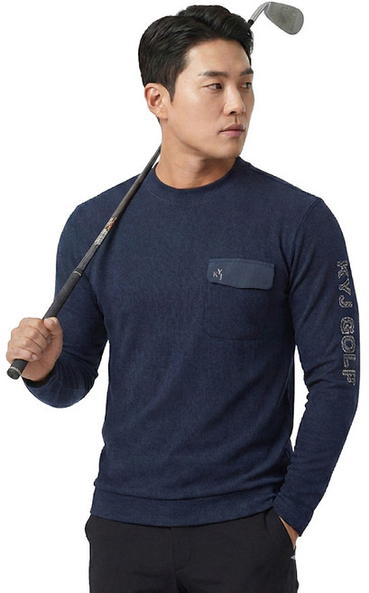 김영주 골프 남성 라운딩 오버핏 긴팔 라운드티 봄가을 데일리