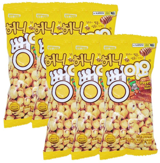 뻥이요 허니, 50g, 6개