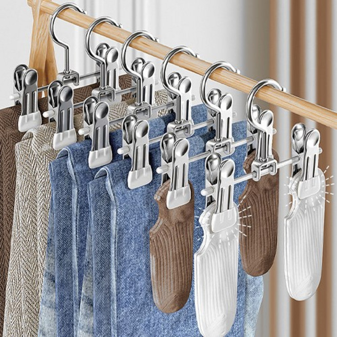 그리에티 홈 논슬립 회전형 집게 옷걸이, 블랙, 20개