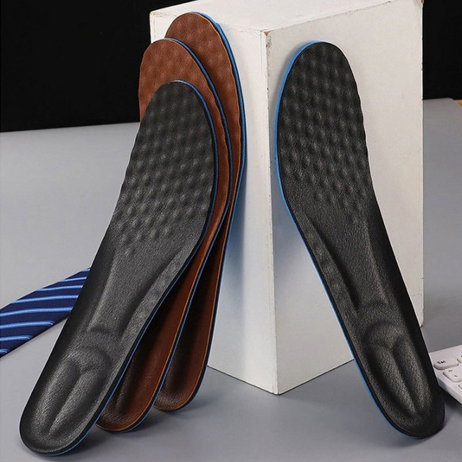 땀냄새 제거 소가죽 깔창 통풍 인솔 기능성 남자 충격완화 구두 아치 발보호, 1세트