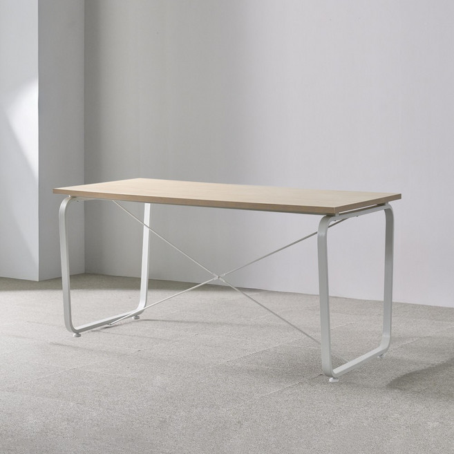 아트박스/티에스퍼니처 데임 B형 사무용 회의테이블 1500x900, 블랙프레임, 라이트월넛, 선택:블랙프레임 / 상판:라이트월넛