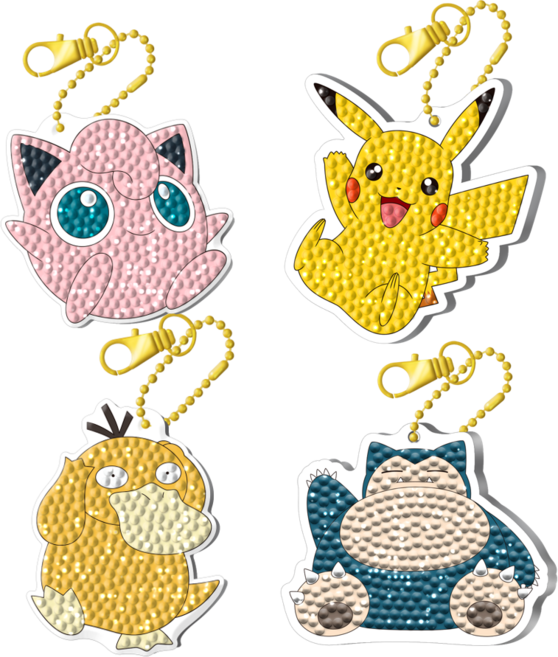 DIY 포켓몬스터 키링 보석십자수 4종 시리즈, 03. 포켓몬_고라파덕, 1개