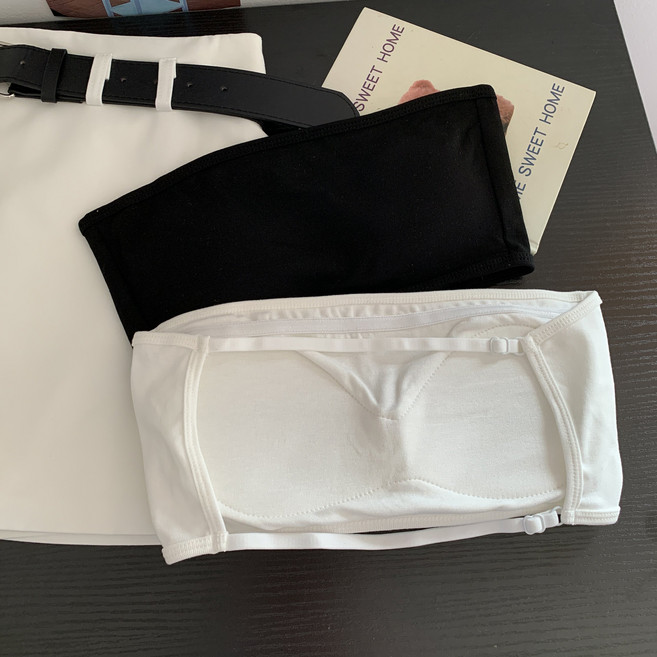 젬버트 여성 베이직 논슬립 튜브탑 오프숄더 브라 2장세트