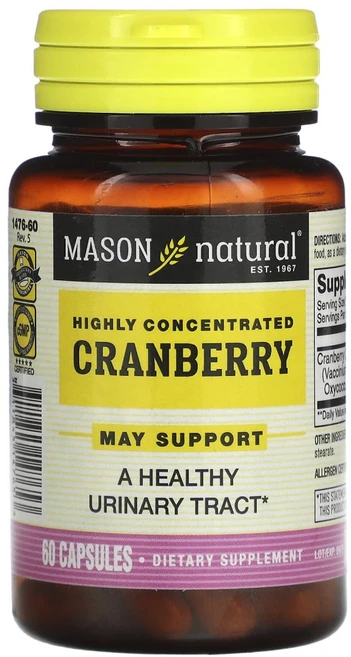 Mason Natural 고농축 크랜베리 900mg 캡슐 60정(캡슐 1정당 450mg), MasonNatural고농축크랜베리900mg캡슐60정캡, 1개, 60정 - 쿠팡