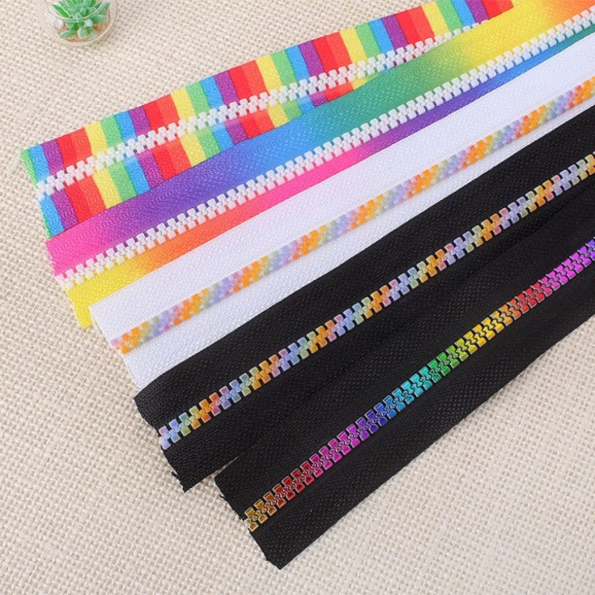 짱패브릭 90cm) AA 5호 비슬론지퍼 5color 가방지퍼 파우치지퍼 배낭지퍼, 그라데이션칼라, 1개