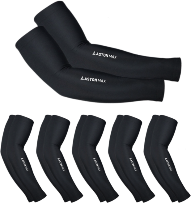 애스턴 맥스 자외선 차단 심리스 쿨토시 2p, 블랙, 6개