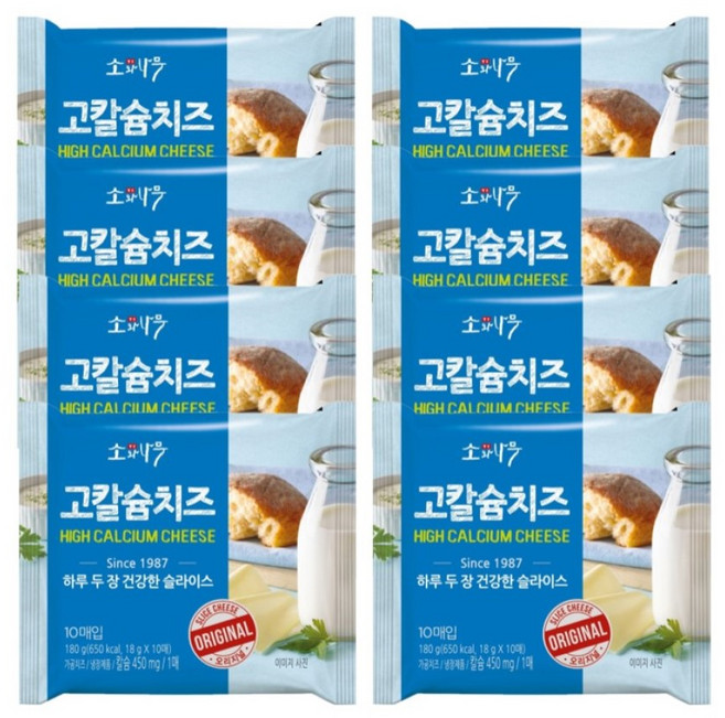 동원 소와나무 고칼슘치즈 270g (15매입)x8개, 180g, 8개