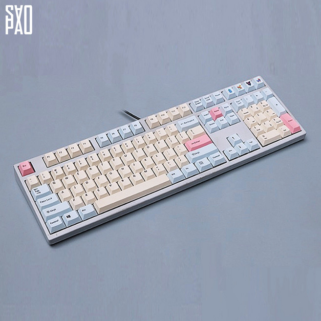 사오파오 베이비 키캡 PBT 체리 염료승화, 영어 131키