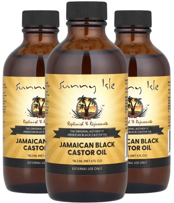 써니아일 자메이칸 블랙 캐스터오일 118ml 3개 촉촉한 윤기 멀티오일 - 쿠팡