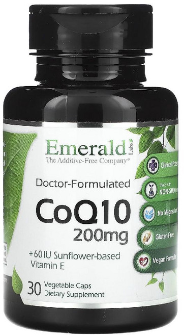 에머랄드레보라토리스 코큐텐 200mg CoQ10 베지캡슐 30정, Emerald Laboratories CoQ10 200, 1개