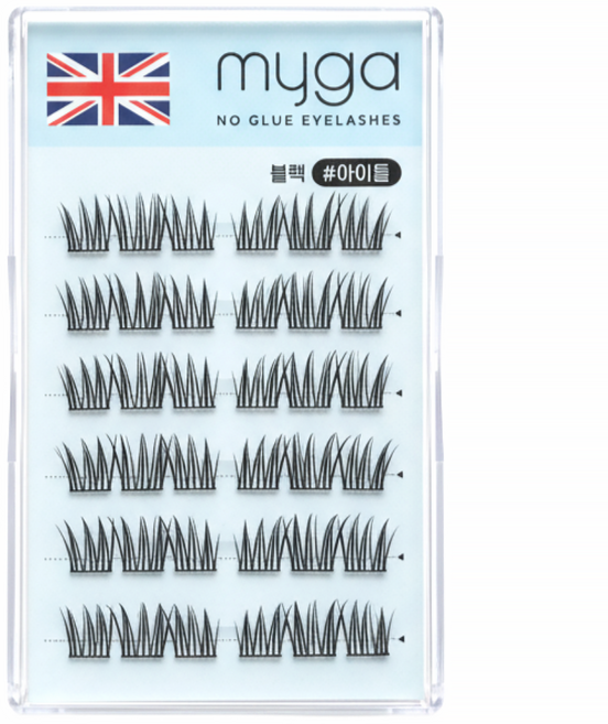 마이가 노글루 속눈썹 원터치 가닥 자연연장 속눈썹, 1개, 아이돌