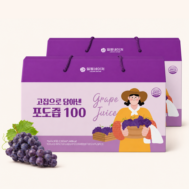 일등네이처 포도즙 100% 포도원액 임산부 HACCP, 70ml, 60개