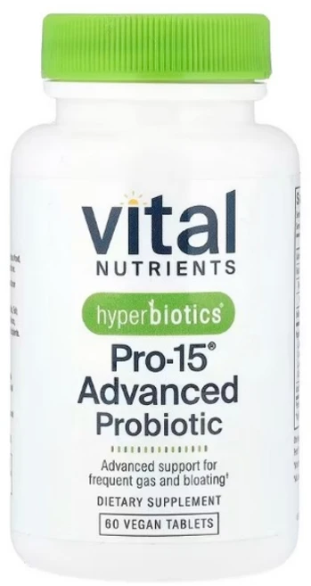 바이탈 뉴트리언츠 Hyperbiotics Pro-15 어드밴스드 프로바이오틱 비건 정제 60정 1개 - 쿠팡