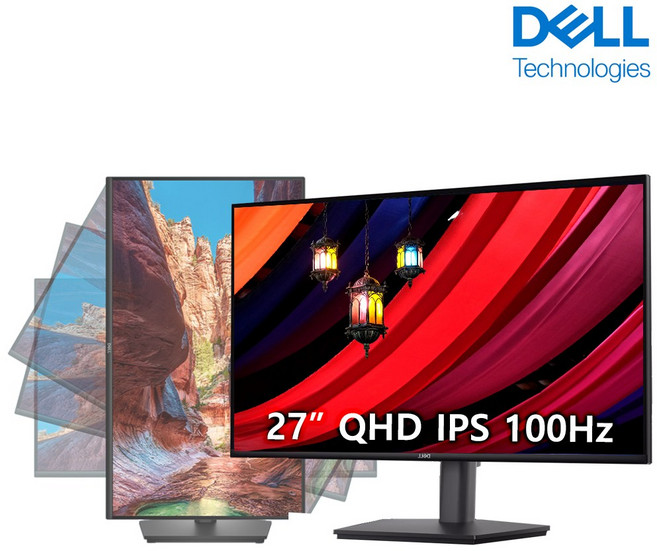 [2026신제품] 델 Pro 27 모니터 E2726DS QHD IPS 100Hz 스피커 사무용 가정용 업무용, 68.4cm