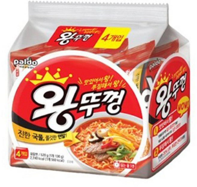 팔도 왕뚜껑 봉지라면, 3개