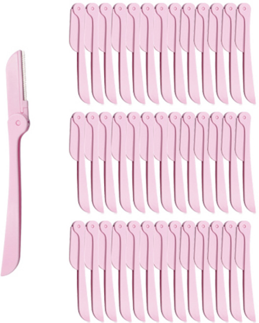 미니맥시 접이식 눈썹칼, 피치, 40개