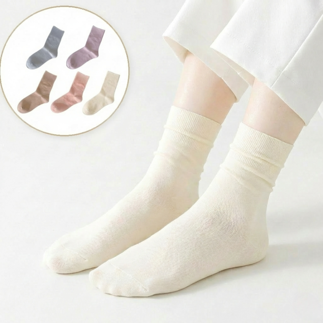 타니아홈 하루종일 편한 데일리핏 여름 얇은 면 여성 무압박 양말