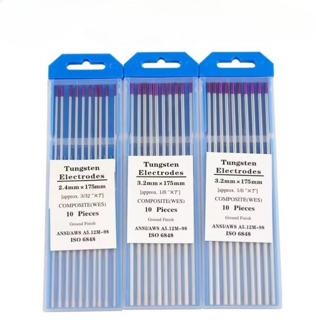 WES TIG 용접용 Dark Red 팁 지르코늄화 텅스텐 전극봉 1.0/1.6/2.0/2.4/3.0/3.2/4.0mm x 175mm(10개/세트), 1.0mm, 175