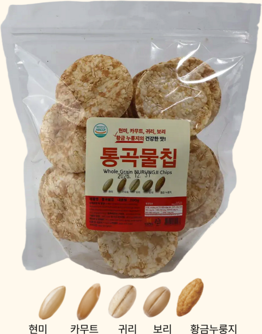 건강한 통곡물칩 고소한 통곡물칩 건강간식, 2개, 200g