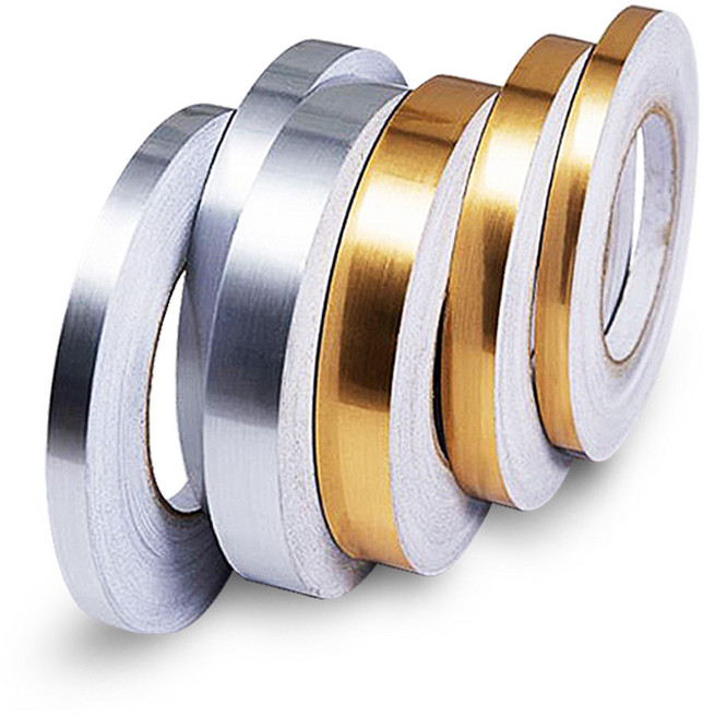 띠몰딩 메탈몰딩테이프 거울 바닥줄띠 줄띠 접착띠시트지, JE-줄띠실버 8mm