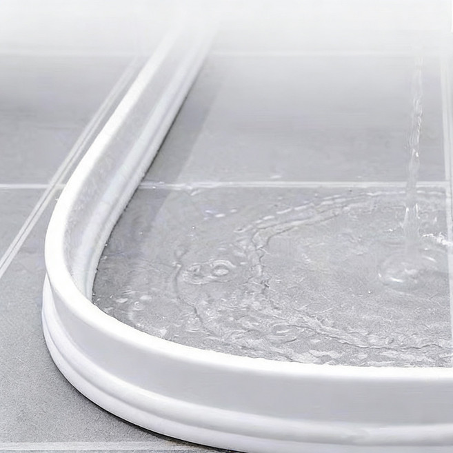 Equator 5cm 워터가드 물막이 (고급형) 샤워부스 욕실 화장실 세면대 물막이 싱크대, 1m, 흰색