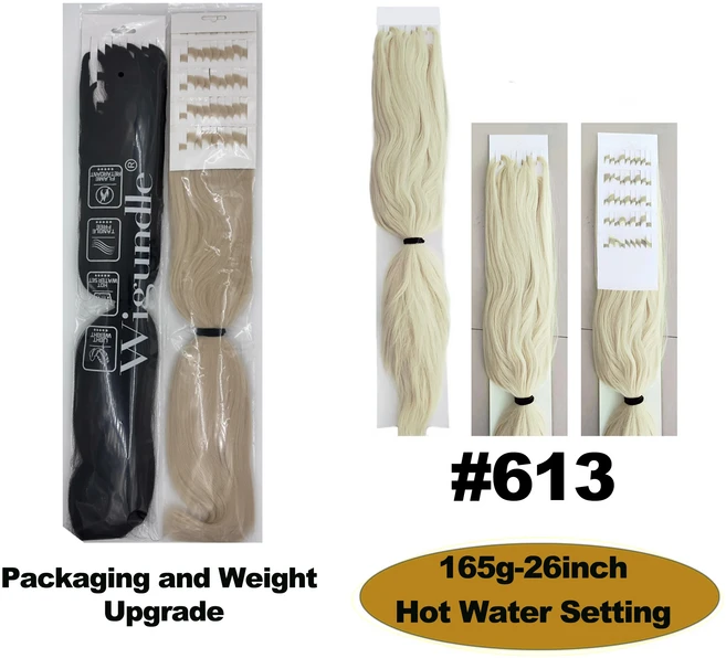 Kanekalon 26 인치 뜨거운 물 세트 Pre Stretched Jumbo Braiding Hair Box 트위스트 브레이드 여성용 합성, 01 26인치, 02 1 개/몫, 53 613-Upgrade