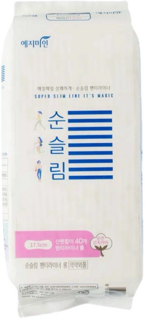 예지미인 순슬림 팬티라이너 롱 40개입, 5개