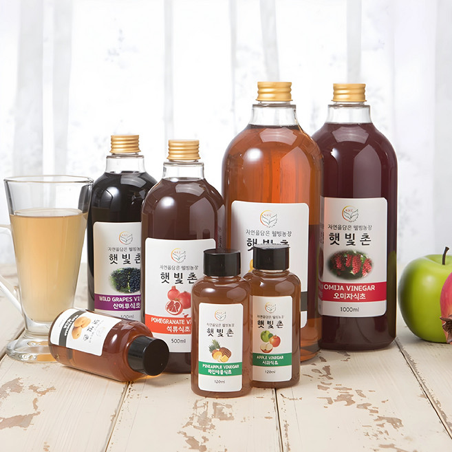 햇빛촌 자연발효 사과식초, 1개, 500ml