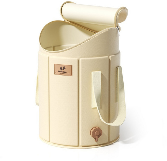 제이라이프 속 깊은 따수미 족욕통, 1개, 아이보리