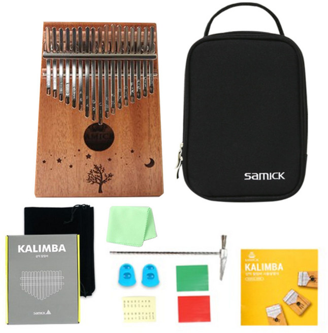삼익악기 칼림바 Moonlight 마호가니 내츄럴 삼익정품 소프트 케이스 세트, 1개