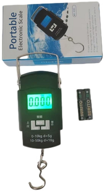 背光電子手提秤 50公斤 高精度小型掛勾秤, 1個, 電池款50kg 中文