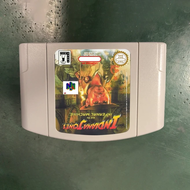 닌텐도 64 콘솔용 레트로 인디애나 존스와 불의 기계 게임 카트리지 (유럽 PAL 버전), 01 PAL