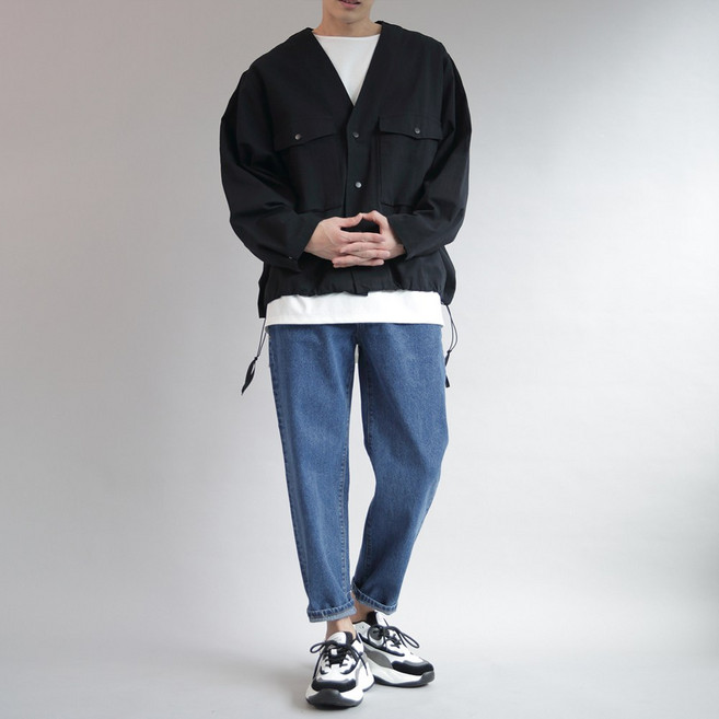 남성용 데일리 베이직 9부 테이퍼드 진