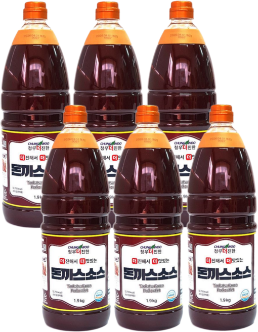 청우 더진한 돈까스 소스, 6개, 1.9kg