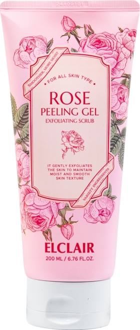 엘클레어 저자극 필링젤 얼굴 각질제거 바디 때필링 200ml 로즈 1개