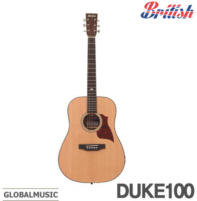 브리티시 DUKE100 어쿠스틱 기타/D바디 탑솔리드 통기타 DUKE-100, 1개